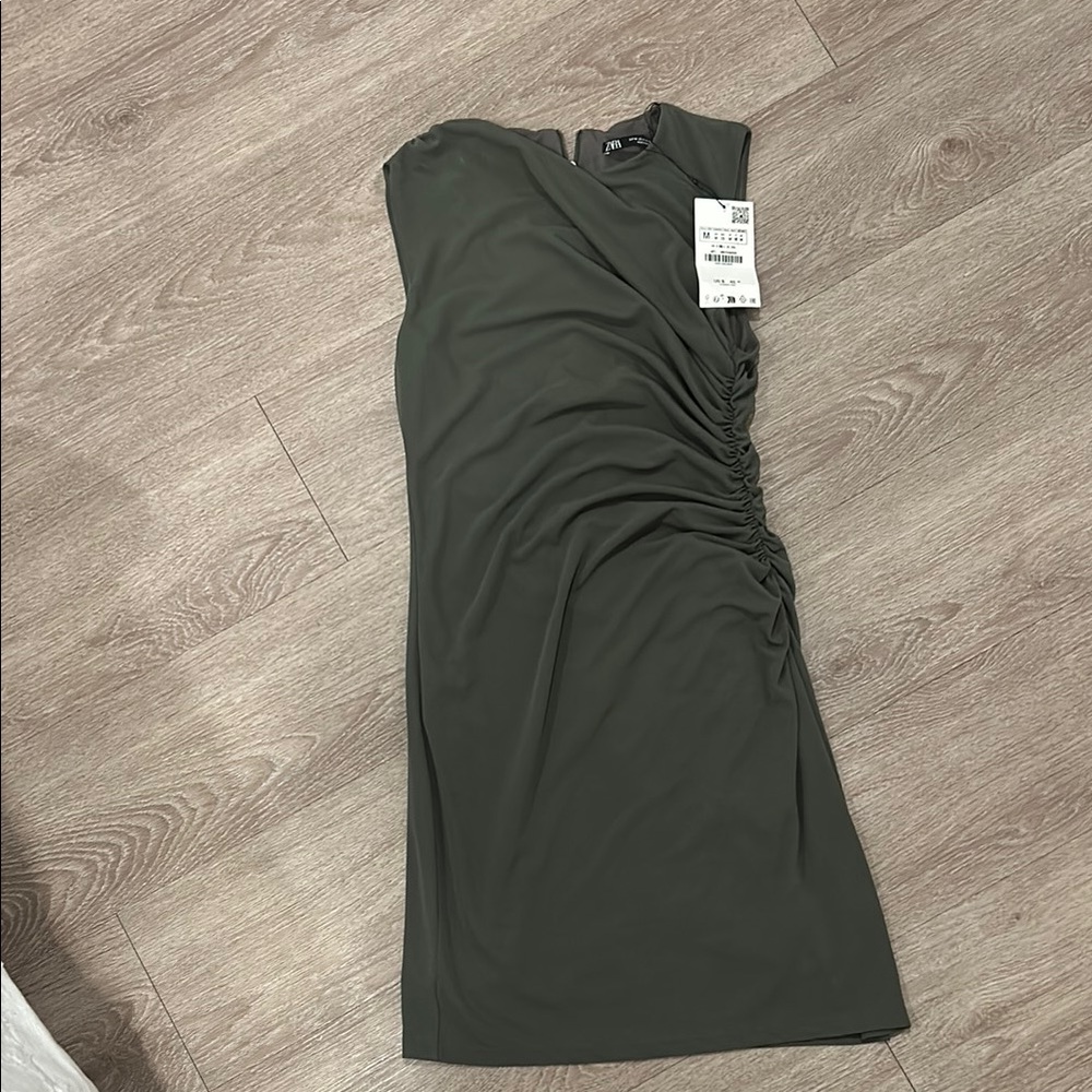 Zara mini dress in army green